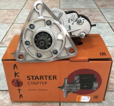 Стартер с редуктором AKITA 12В 2,8 KW (пиковая 4,2 кВт) 11010017В на Балканкар, УНЦ, МКСМ-800